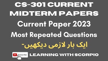CS301 Current midterm Paper 2023|CS301 Current paper spring 2023|cs301 midterm current paper