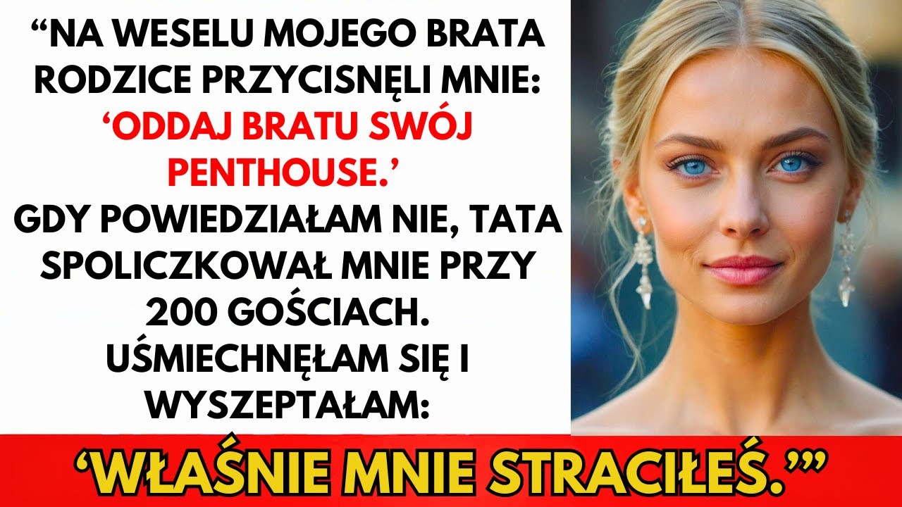 Na Weselu Brata Rodzice Zażądali Mojego Penthouse’u — Tata Spoliczkował Mnie Przy Wszystkich