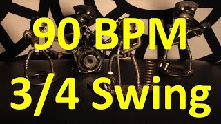 90 BPM - Swing 3/4 - 60s Ballad - Drum track - Metronome - Drum Beat