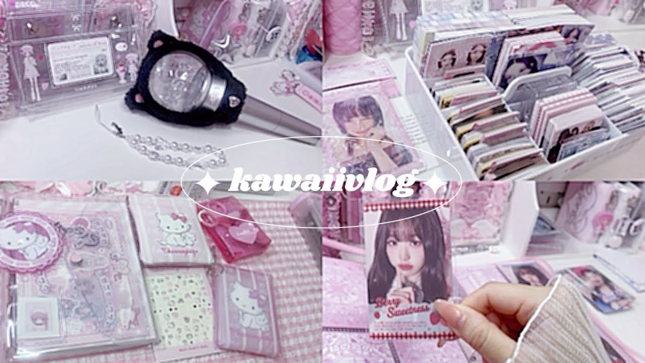 かわいい詰め込み🎀デコしたり、ライブ行ったり🎶/마이부이로그 /divevlog/購入品/다이브로그/トレカ収納/kawaii vlog