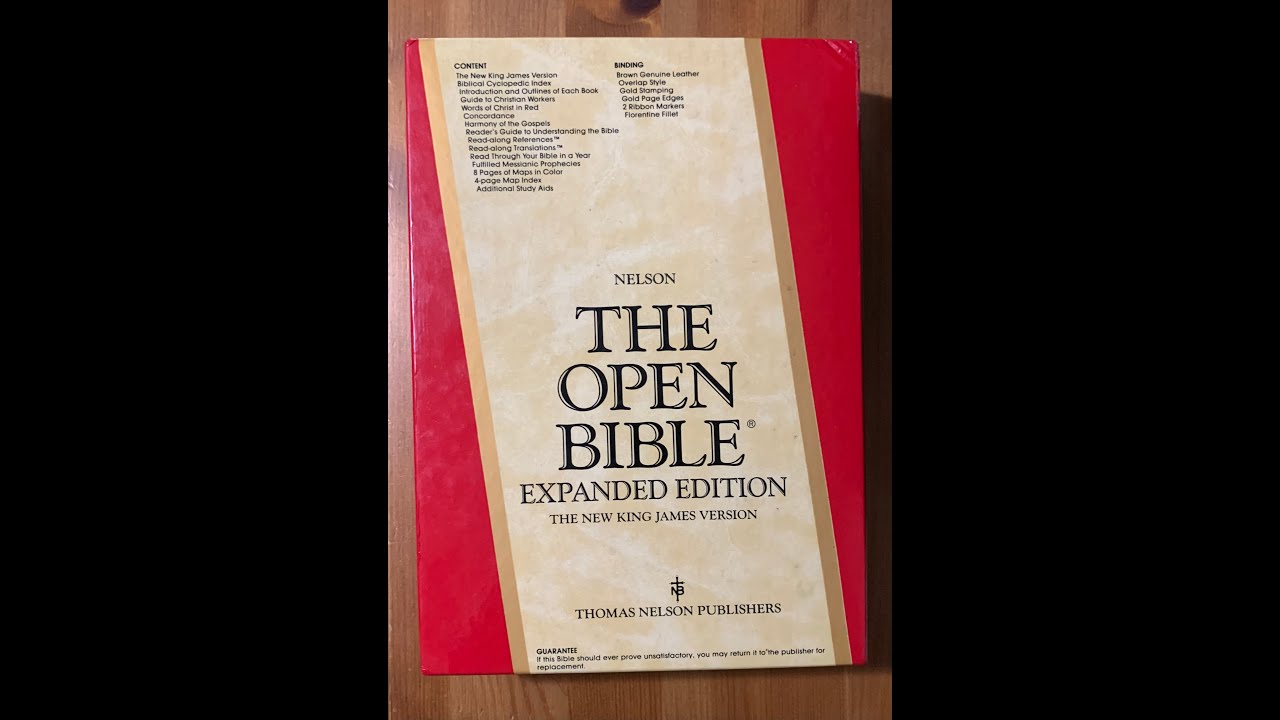 Thomas Nelson The Open Bible Expanded Edition Brown Genuine Leather Bible - New King James Version