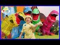 Ryan Pretend Play Rescue Jurassic World Fallen Kingdom Dinosaurs!!!