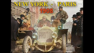 The Great New York-to-Paris Auto Race of 1908 in Color