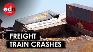 Giant Freight Train Crashes and Derails in Rural Australia