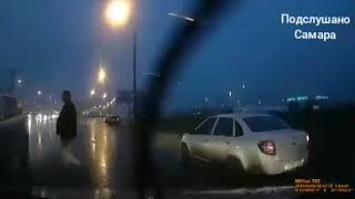 Момент смертельного ДТП на южном шоссе В Самаре