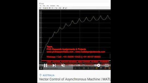 Vector Control of Asynchronous Machine -  MATLAB SIMULINK