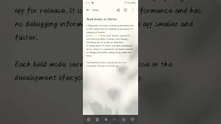 Build modes in flutter