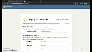 How to Create an Account in ComPASS-16 2.0