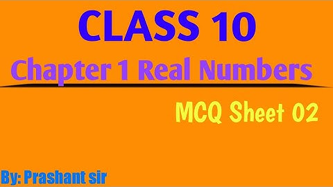 Chapter 1 Class 10 Real Numbers MCQ Sheet 02