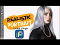 [ibispaint X] Realistic Digital Painting Process | Billie Eilish