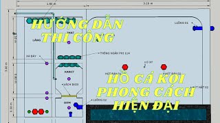 Cách Đi Đường Ống Công nghệ Lọc Chi Tiết Cho Hồ Koi Theo Phong Cách Hiện Đại