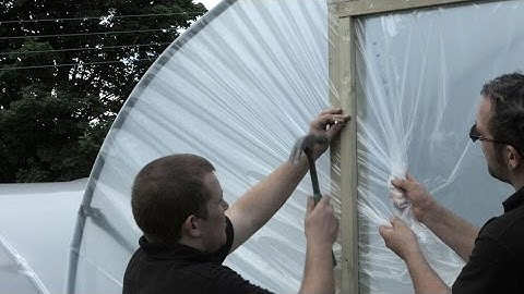 Fitting a Polytunnel Cover using Base Rails - Timber and Aluminium options | Covering a Polytunnel