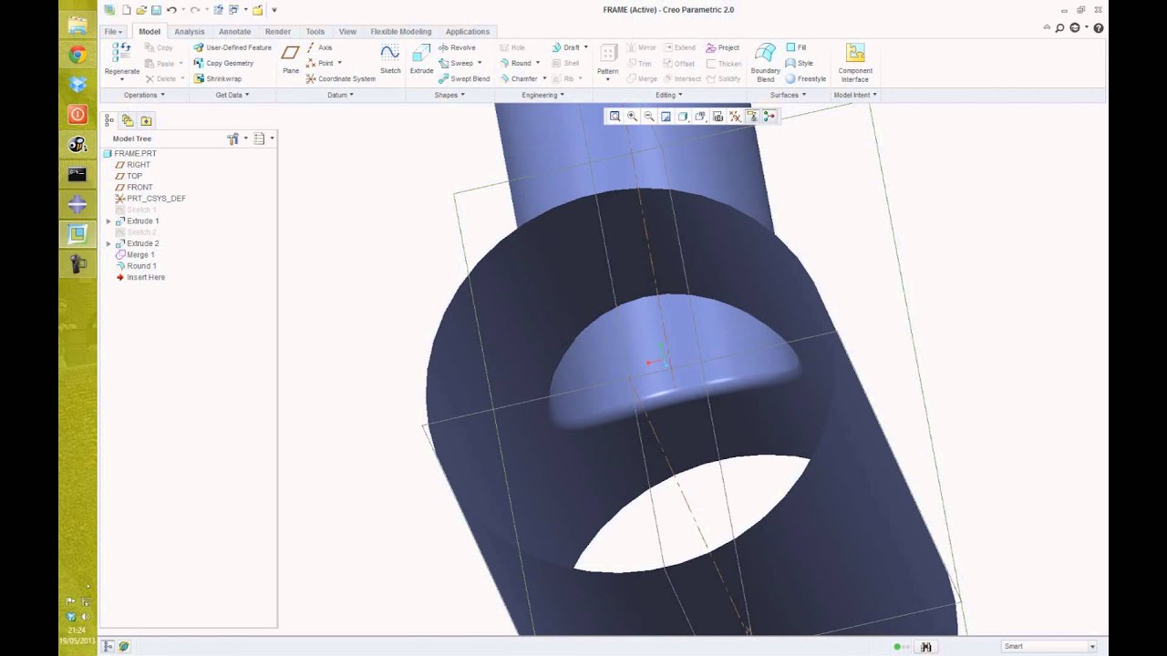 Pro Engineer / Creo export part for Abaqus - YouTube