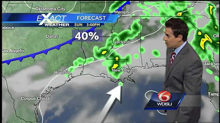 A few showers today with a cold front on the way
