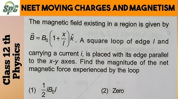 The magnetic field existing in a region is given by vector B = Bo ( 1+ x/l ) k cap . A square loop o