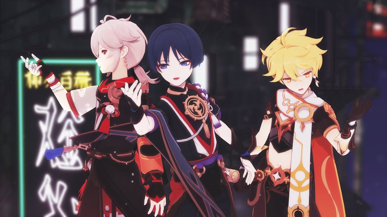 [Genshin Impact MMD]Pomp And Circumstance[Scaramouche/Kazuha/Aether]
