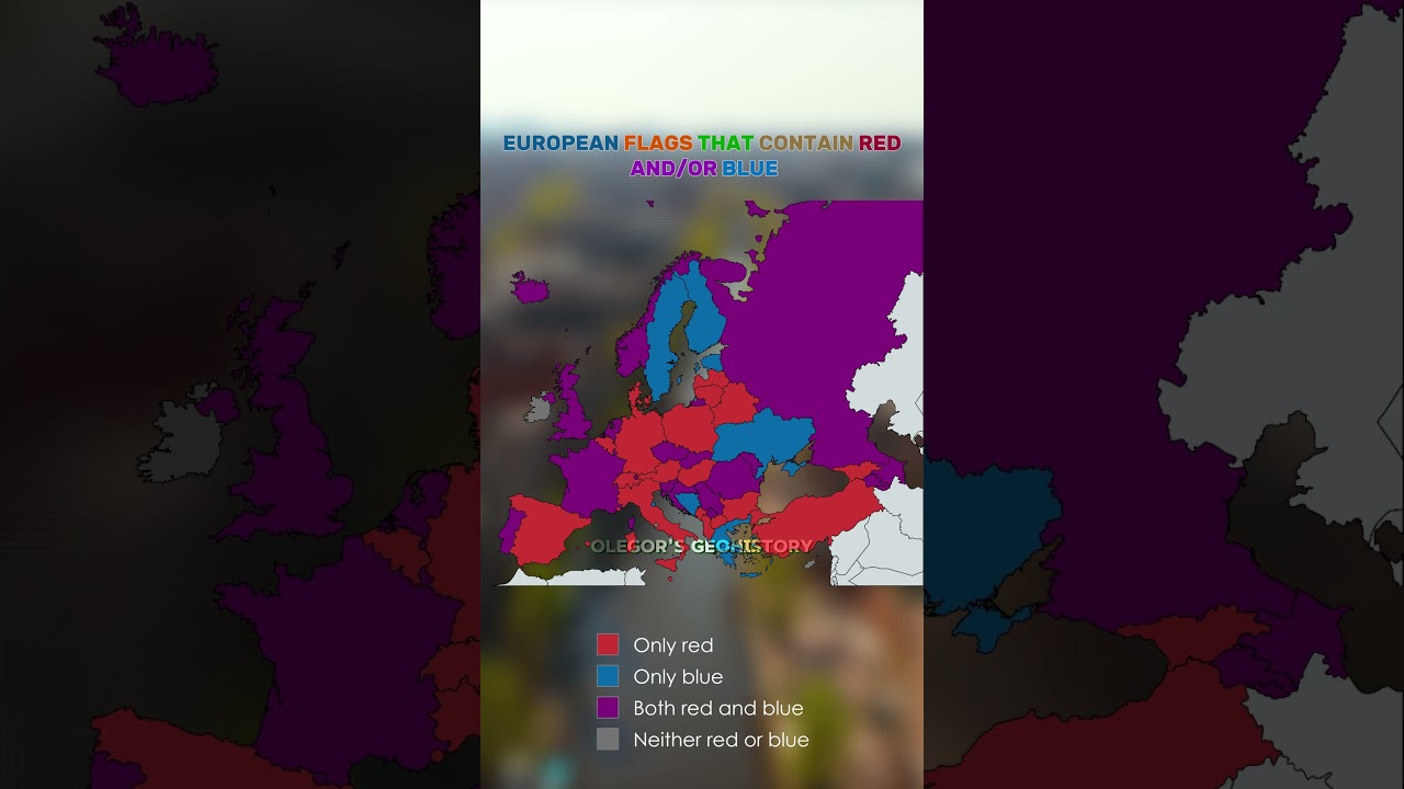 European Flags That Contain Red Or/And Blue 