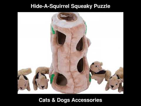 Hide A Squirrel Squeaky Puzzle Plush Dog Toy Hide and Seek Activity Dog | Cats & Dogs Accessories