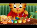 Egg painting bunnies  more  happy easter  daniel tiger