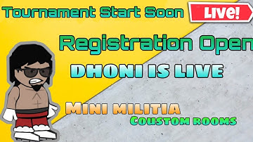 Mini Militia New Update Live Streaming | Anyone Join Multiplayer | Live Custom Rooms #Minimilitia