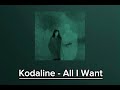 Kodaline  all i want