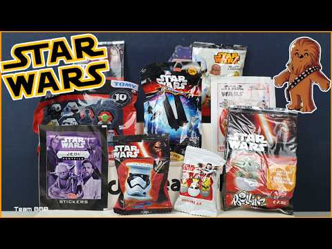 STAR WARS SPECIAL! Unboxing Micro Machines Abatons Stickers Wikkeez Rollinz and more!