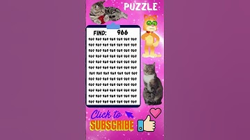 🔎🧠The Ultimate Visual Challenge: Spot the Number  966 #quizgames #quiztest  #puzzlegame #puzzlelover