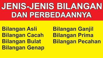 Jenis -Jenis Bilangan dan Perbedaannya | Bilangan Cacah, Genap, Ganjil, Asli, Bulat, Prima, Pecahan
