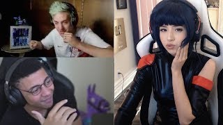 Ninja Reacts To Pokimane & Myth Roasting Each Other - Fortnite