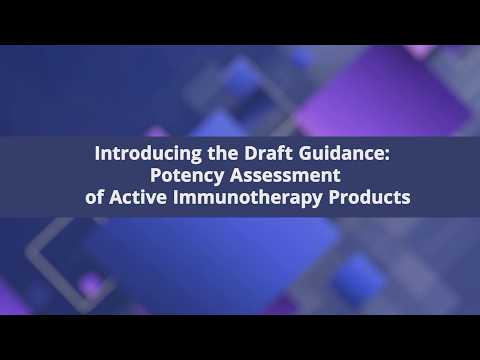 FDA Draft Guidance on Potency Assessment of Active Immunotherapy Products