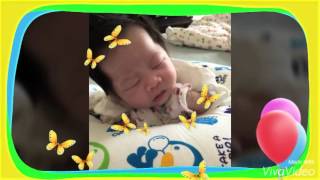Huang Yixuan 1st month. January 2015. น้องบัวชมพูได้ 1เดือน