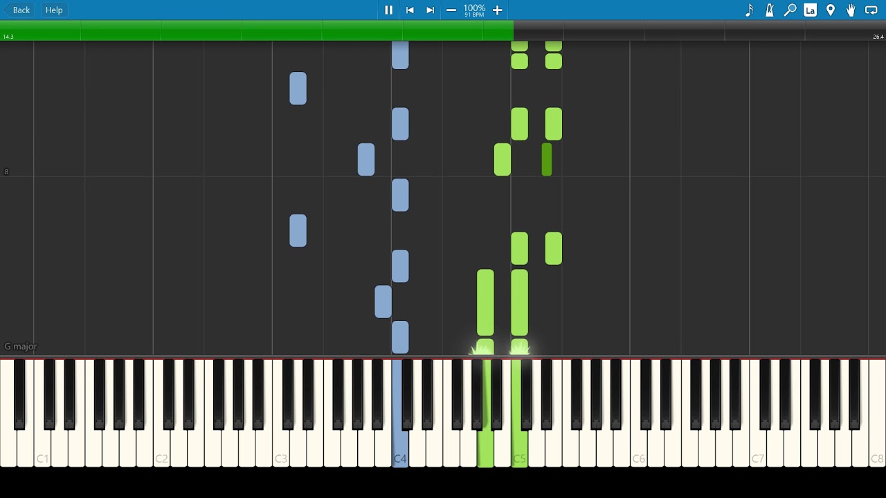 Bananas in Pyjamas [Synthesia Piano Tutorial] YouTube