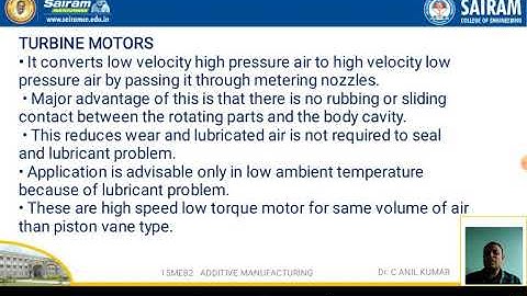 LECTURE VIDEO _ 15M382_ MODULE 2.  TURBINE MOTOR. Dr C Anil Kumar