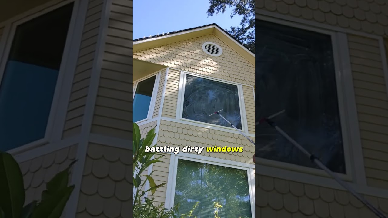 Cleaning 2nd story windows is harder than it looks