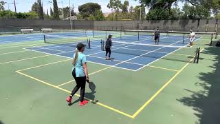 Pickleball - Angie and Kristien Au Vs Tim Turner and Vince Cortes at Granada Hills Recreation Center
