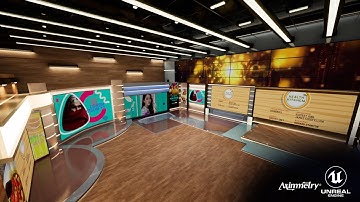 Unreal Engine Virtual Production Demo, Easy to customize Set From Aximmetry