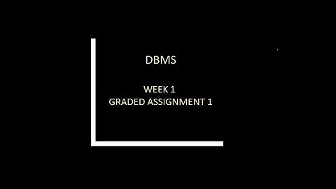 DBMS WEEK 1 GA 1