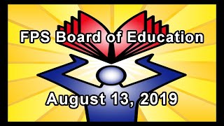 School Board Meeting - August 13, 2019