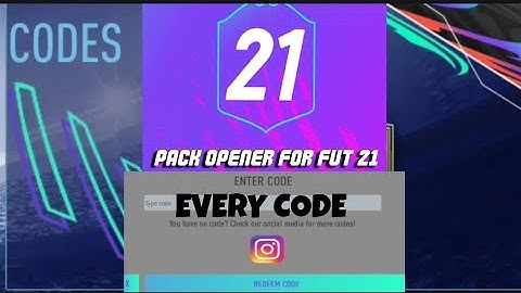 EVERY CODE FOR PACK OPENER FOR FUT21/ 100% WORKING!!!