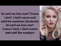 Zara Larrson Ft Wizkid Sundown Lyrics mp3