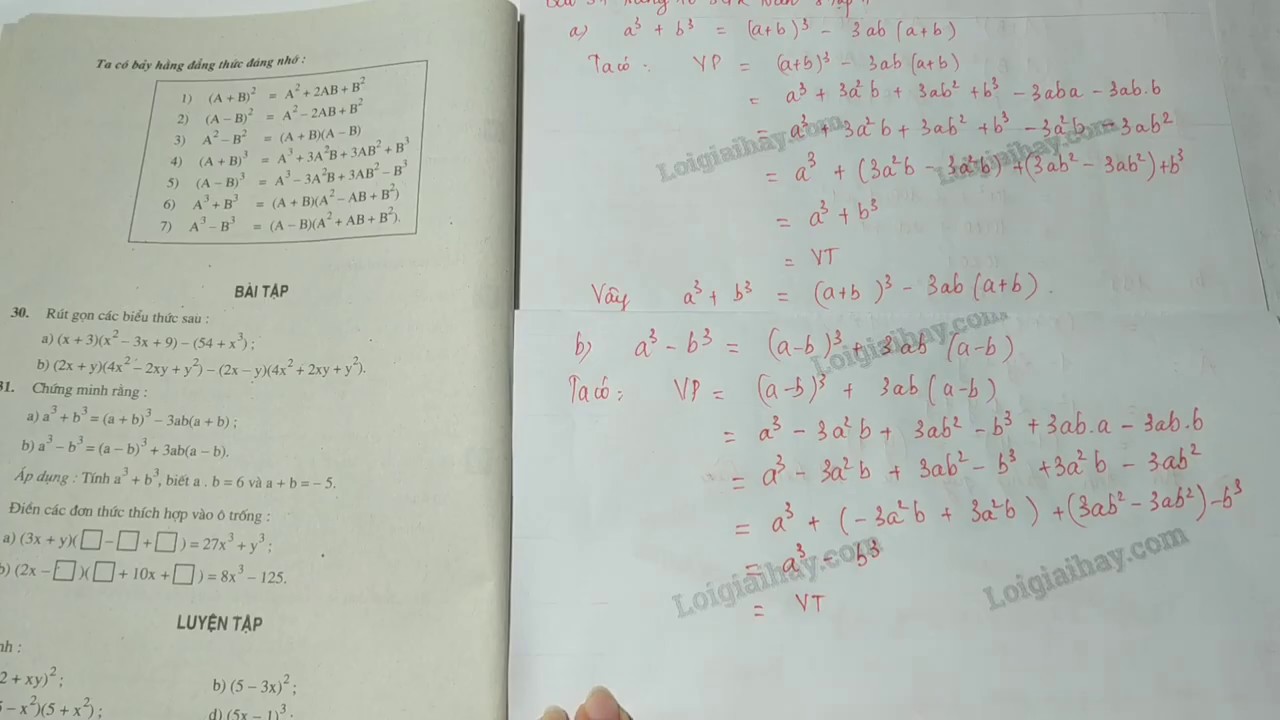 Giải bài 31 trang 16 SGK toán 8 tập 1 - youtube