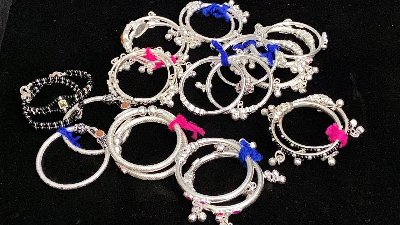 Latest baby silver bangles designs Silver Baby bangles collections