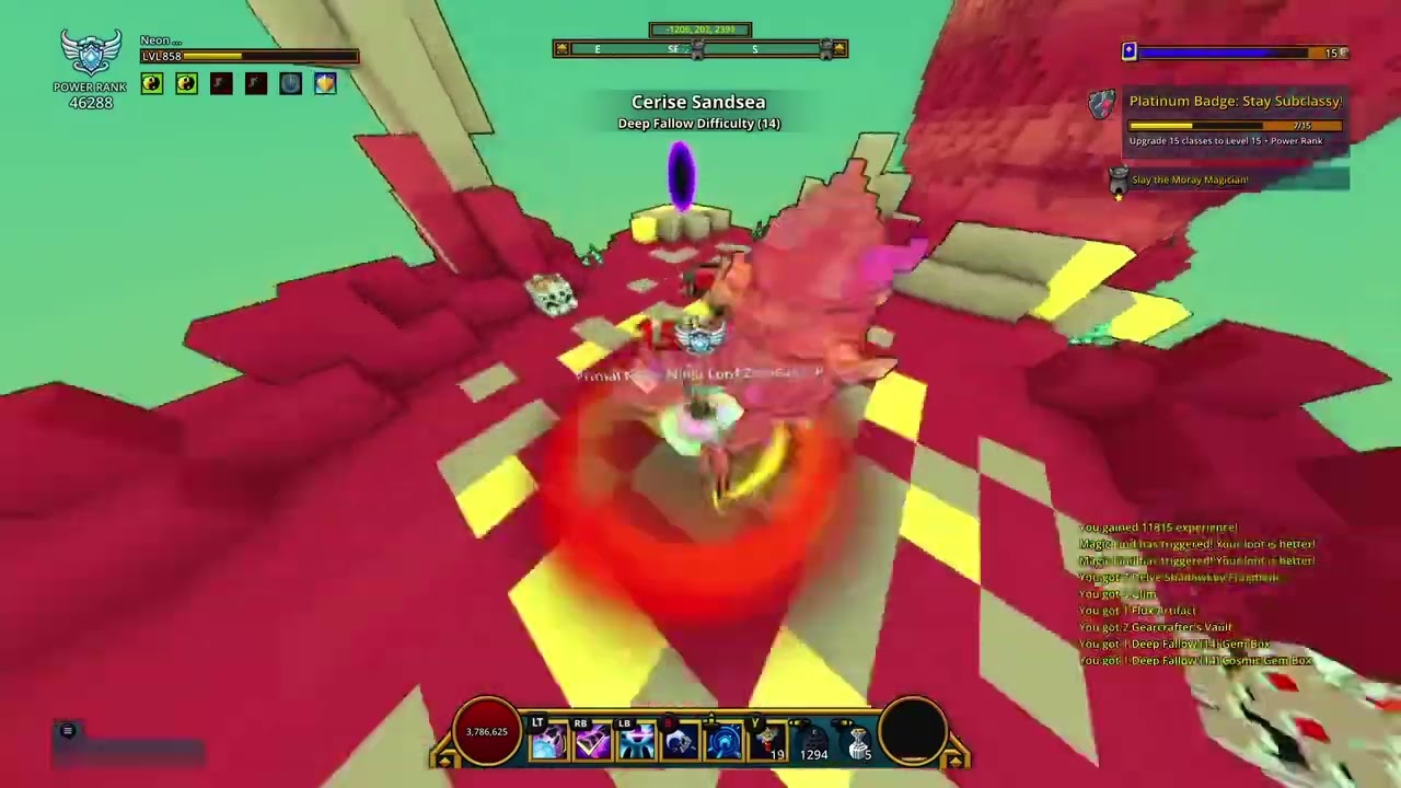 Trove: Short speedfarm gameplay 46k Neon Ninja