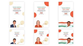 Politicians Portrait Instagram Story & Post After Effects Templates | Premium Vector Templates