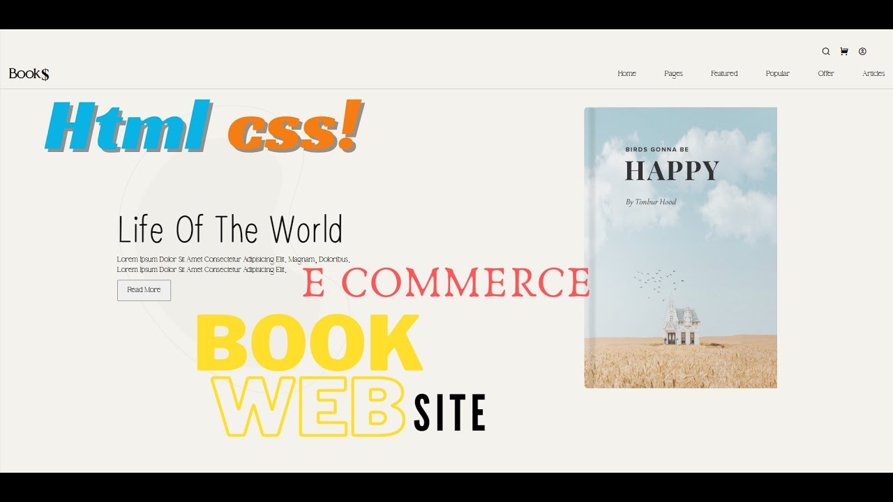 BASIC HTML CSS | WEB DESIGN🚀 | E-COMMERCE WEB | PROJECT | BOOK 📕WEB ...