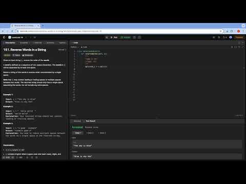 151. Reverse Words in a String LixCode Leetcode