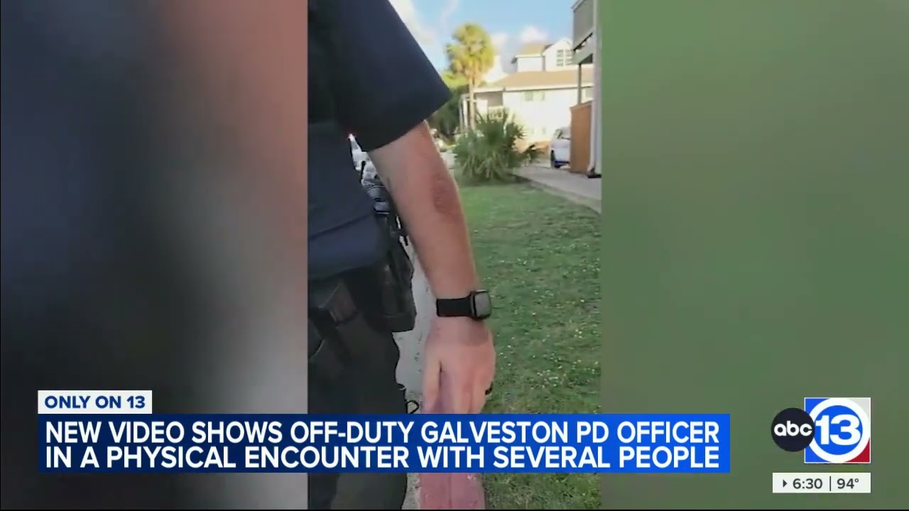 Video shows off duty Galveston police officer hitting second man