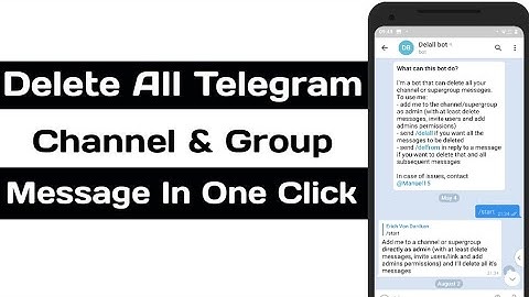 One Click!!! How To Delete All Your Telegram Channel or Group Messages In One Click