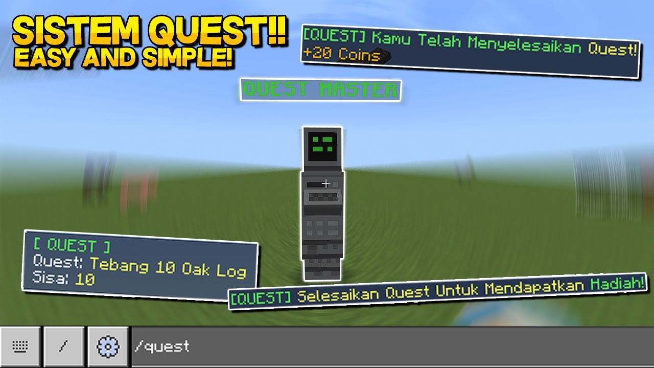 Cara Membuat SISTEM QUEST Di Minecraft PE | Tutorial Command Block ...