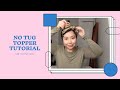 No Clips Hair Topper Updo! Hide Bald Spots, Thin and Oily Hair